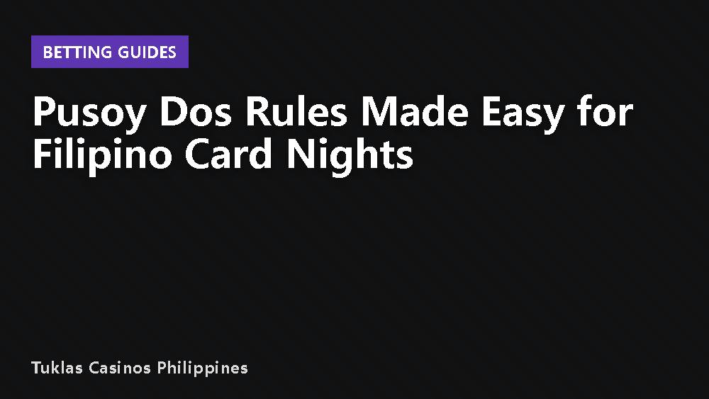 Pusoy Dos Rules Made Easy for Filipino Card Nights